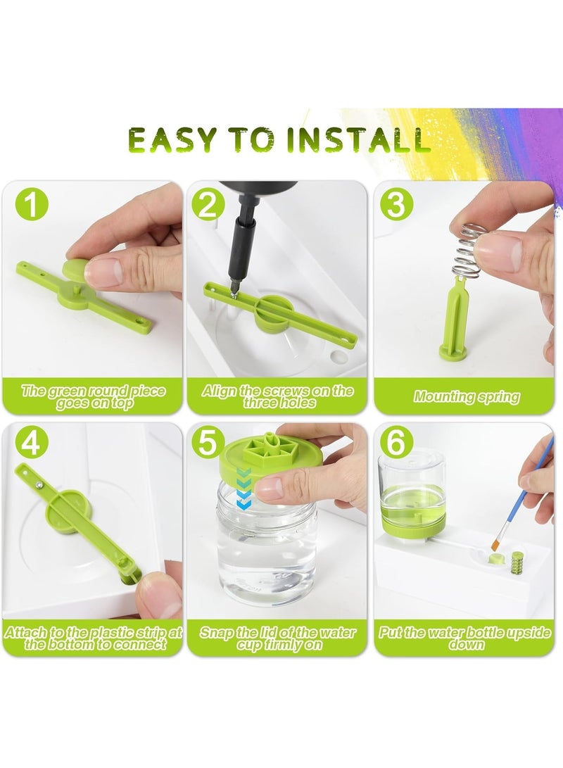 Paint Brush Cleaner - Multipurpose Paint Brush Cleaner Tool with Paint Brush Cleaner Rinse Cup, Handy Oil Paint Brush Cleaner, and Paint Water Dispenser for Artists and Watercolor - Image 5